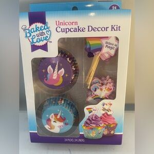 Unicorn Cupcake Decor Kit - Purple and Pink